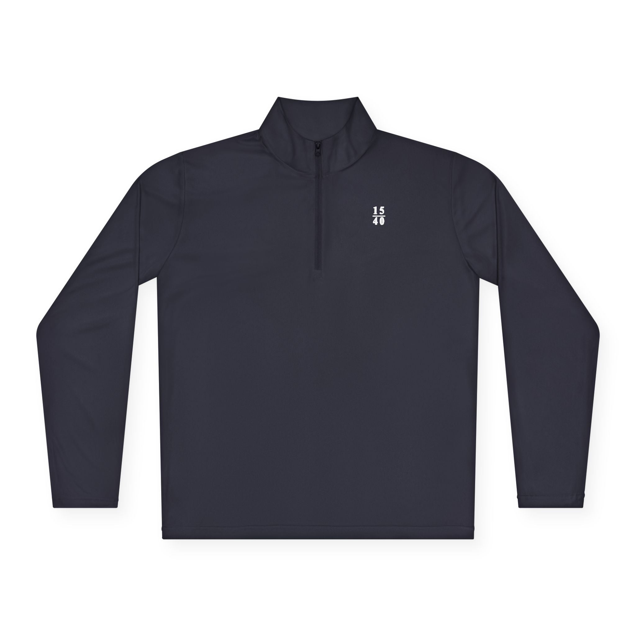 15|40 White Minimalist Logo Upper Left Chest Unisex Quarter-Zip Pullover