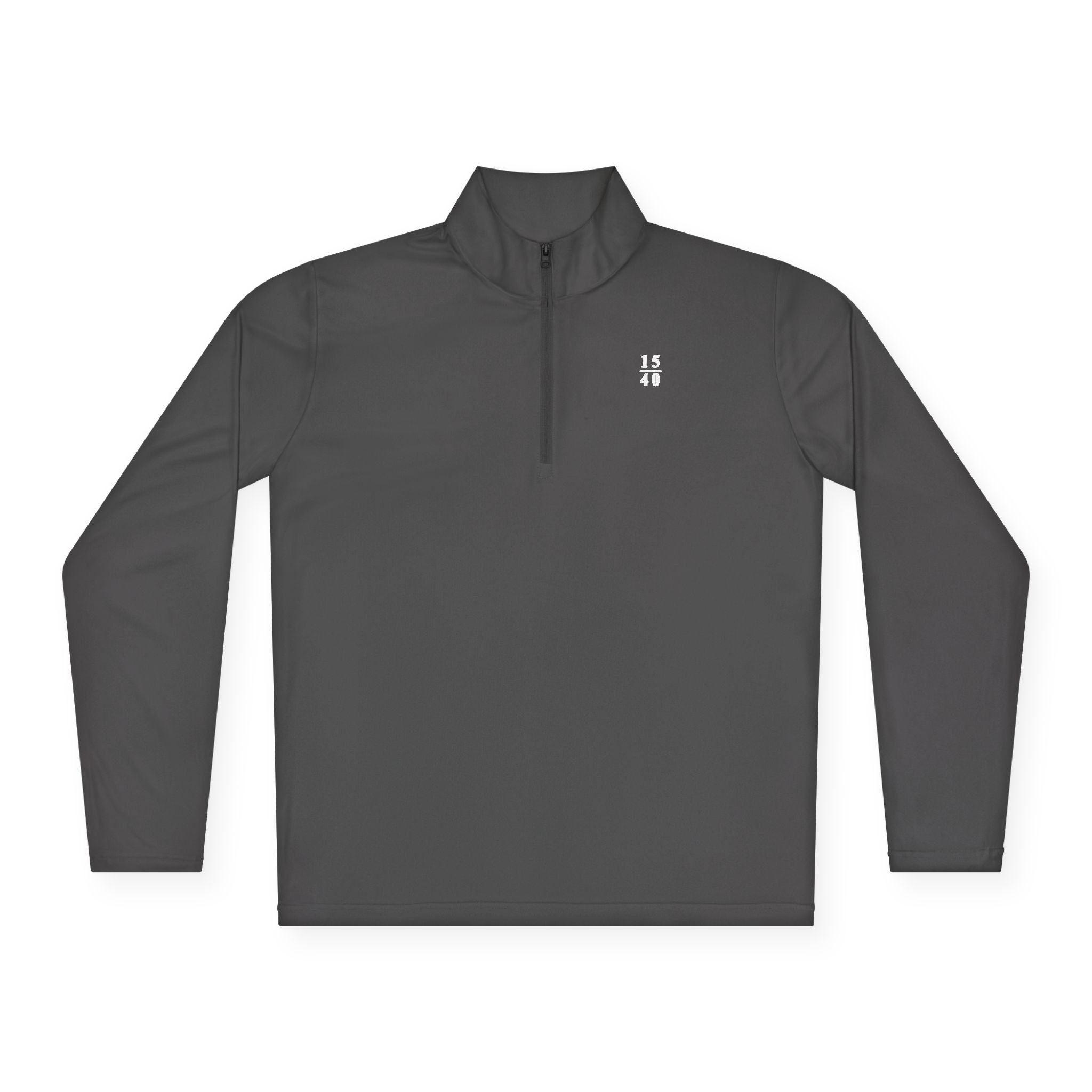 15|40 White Minimalist Logo Upper Left Chest Unisex Quarter-Zip Pullover