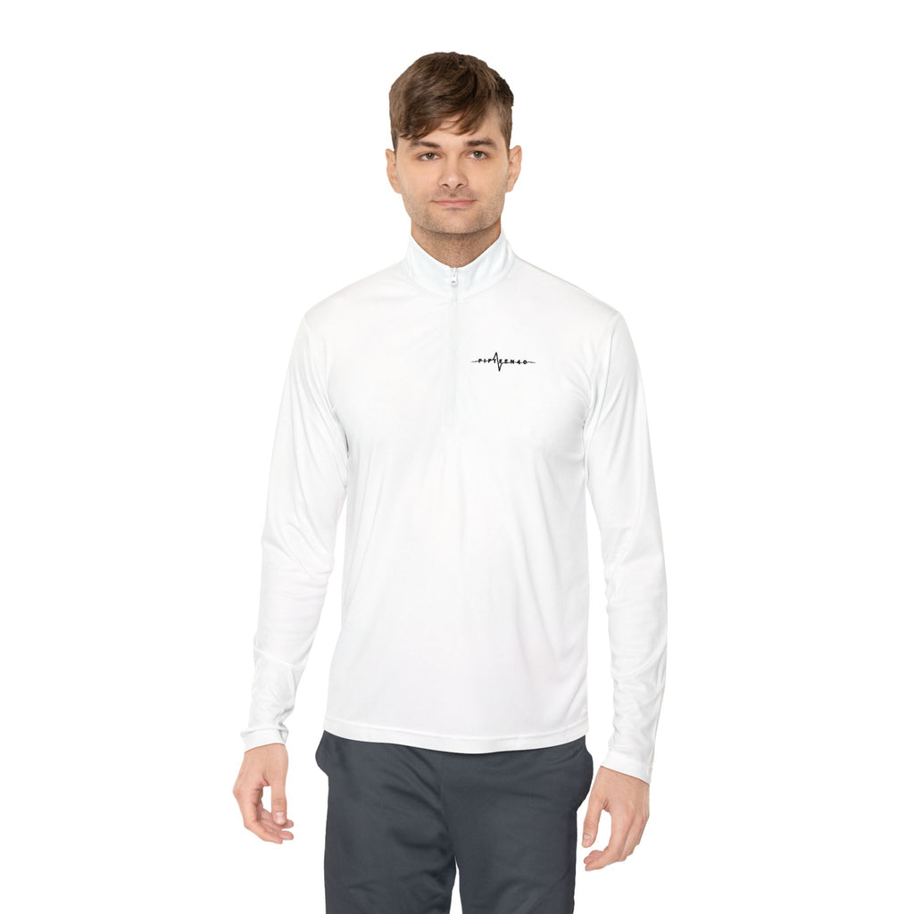 FIFTEEN40 Black Waveform Logo Upper Left Chest Quarter-Zip Pullover