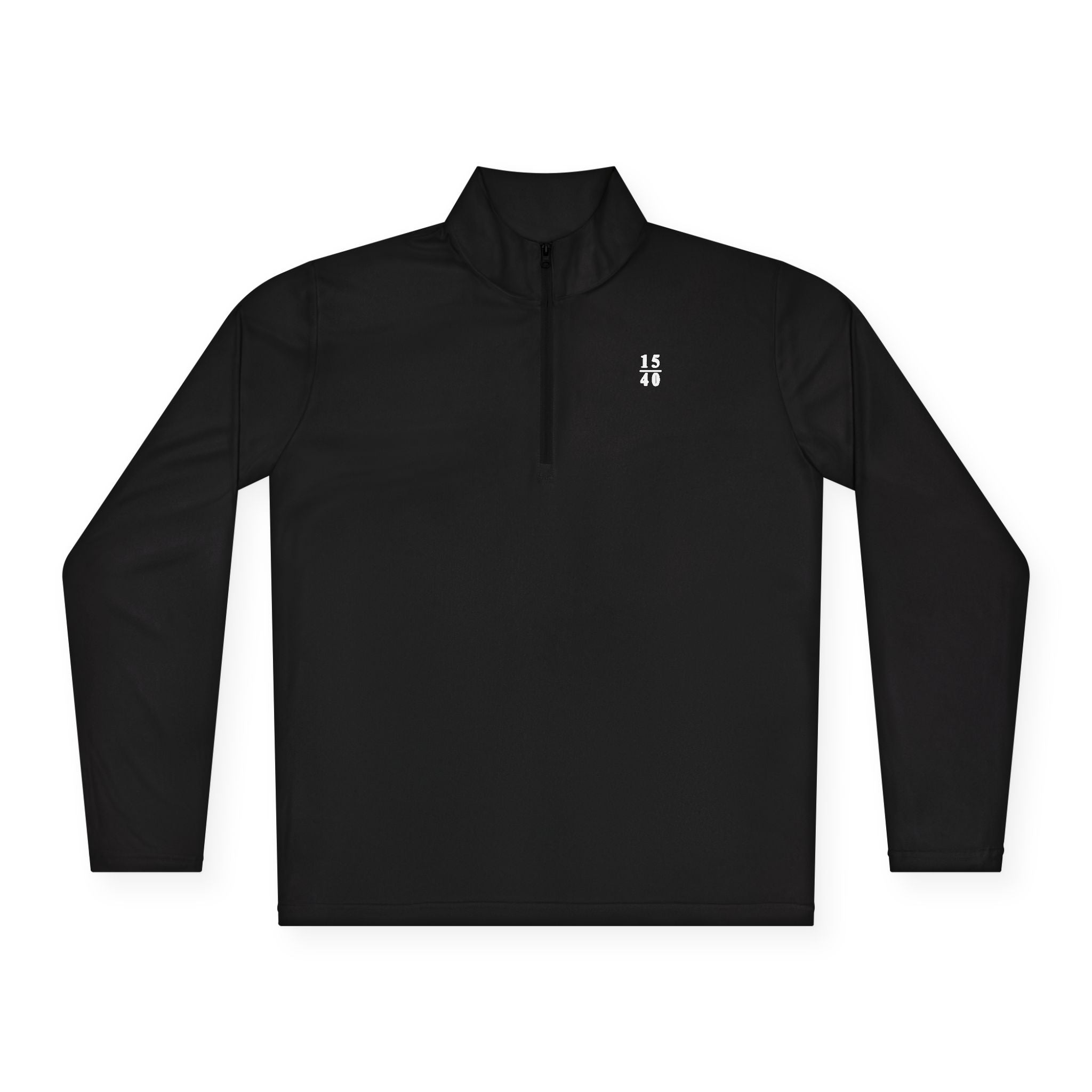 15|40 White Minimalist Logo Upper Left Chest Unisex Quarter-Zip Pullover