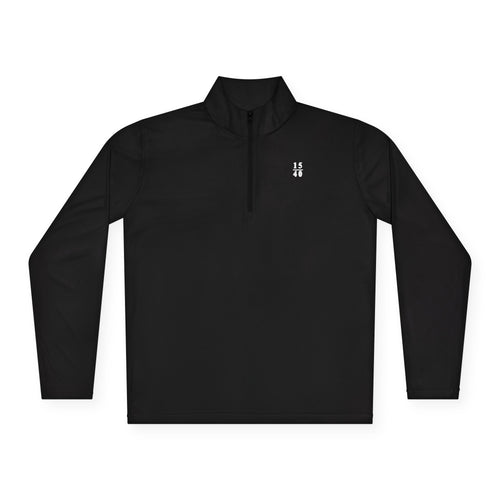 15|40 White Minimalist Logo Upper Left Chest Unisex Quarter-Zip Pullover