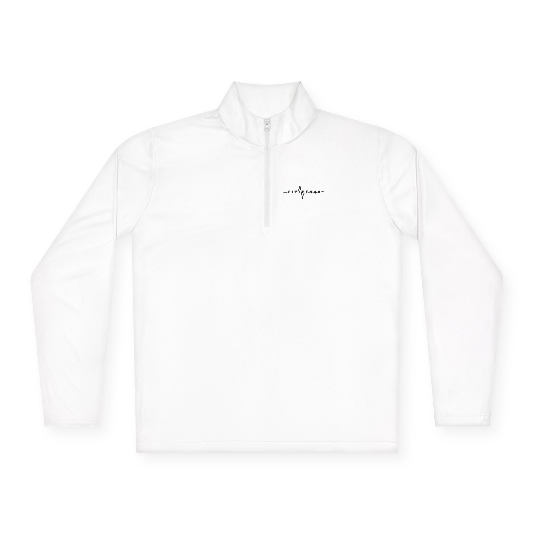 FIFTEEN40 Black Waveform Logo Upper Left Chest Quarter-Zip Pullover