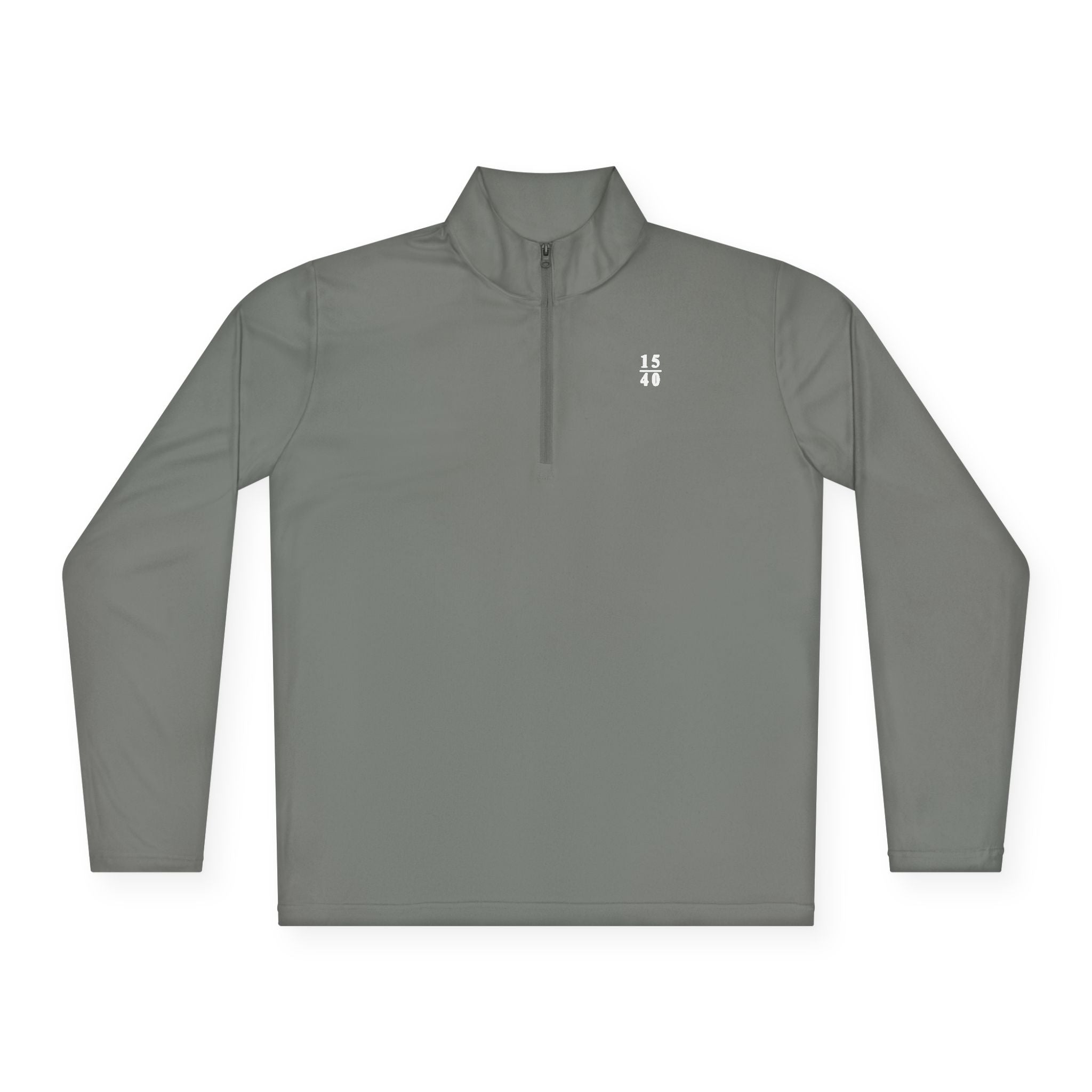 15|40 White Minimalist Logo Upper Left Chest Unisex Quarter-Zip Pullover